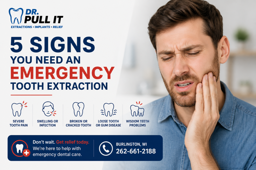 Emergency Tooth Extraction in Burlington, WI: 5 Warning Signs You Need Immediate Care